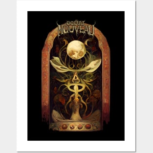 Occult Nouveau - Lunar Fungal Protuberance Posters and Art